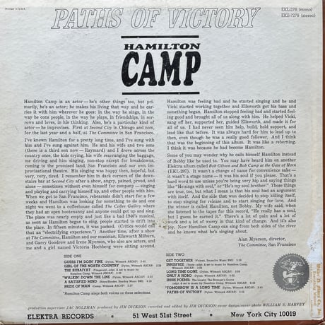 Hamilton Camp / Paths Of Victory