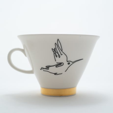 Arabia｜Harlekin｜cup φ9cm + plate φ17cm｜gold