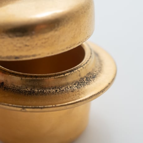 Arabia｜Ruska｜gold｜egg/candle holder｜蓋付き｜1