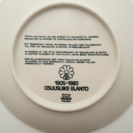 Arabia｜plate φ20cm｜1905-1980 Osuusliike Elanto