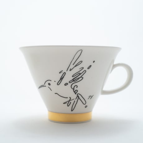 Arabia｜Harlekin｜cup φ9cm + plate φ17cm｜gold
