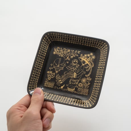 Arabia｜Emilia ｜plate 13.5cm｜black&gold