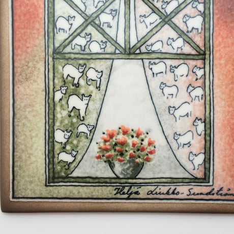 Arabia｜Helja｜wall plate｜window and sheep