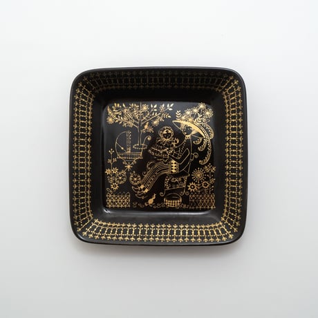 Arabia｜Emilia ｜plate 13.5cm｜black&gold