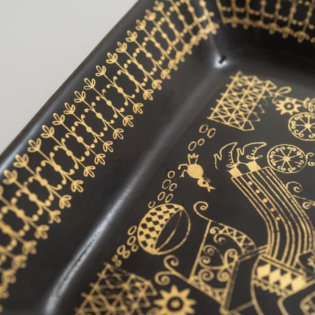 Arabia｜Emilia ｜plate 13.5cm｜black&gold