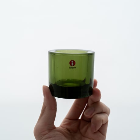Iittala｜Kivi｜candle holder｜forest green
