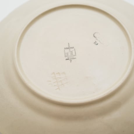 Arabia｜RE model｜plate φ17cm｜flower and butterfly