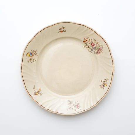 Arabia｜RE model｜plate φ17cm｜flower and butterfly