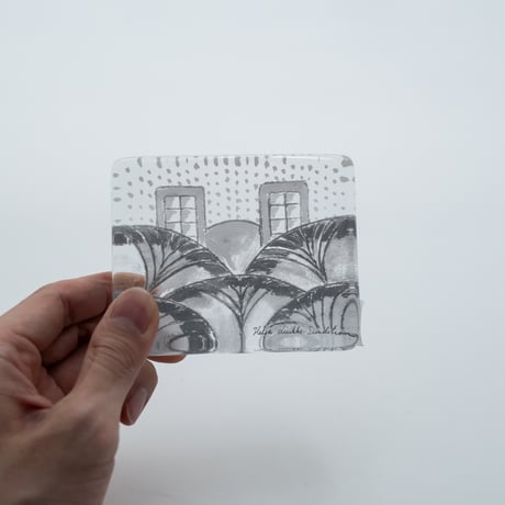 Arabia｜Helja｜glass card｜Lumikukkia｜S