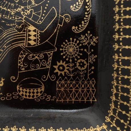 Arabia｜Emilia ｜plate 13.5cm｜black&gold