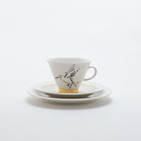 Arabia｜Harlekin｜cup φ9cm + plate φ17cm｜gold