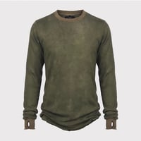 Aged Combat Long Sleeve(DYED AND WASHED JERSEY)MOSS
