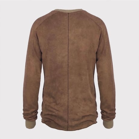 Aged Combat Long Sleeve(DYED AND WASHED JERSEY)DUST ROSE