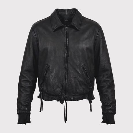 Skin Jacket(VEGETABLE TANNING PIG LEATHER)DEADSTOCK BK
