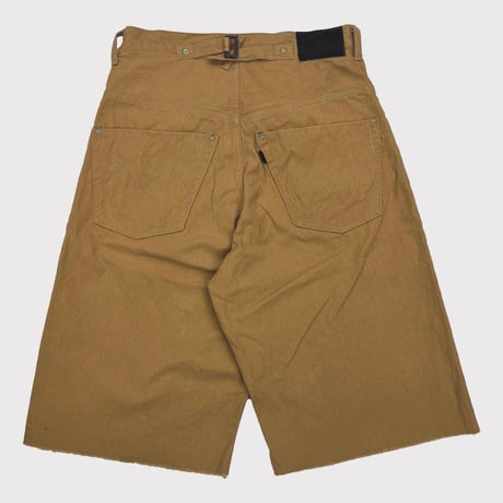 Cut OFF Heavy Wide Short Jeans(AGED CANVAS) TOBACCO