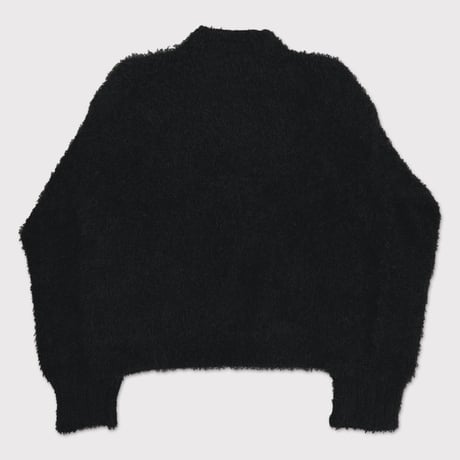 Classic Shaggy Knit Jumper(FUR KNIT) BLACK