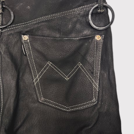 Lot.R20706LE Skin Jeans(VEGETABLE TANNING PIG LEATHER)BLACK