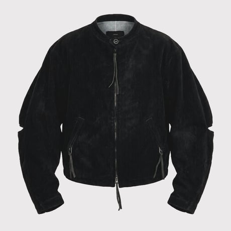 Racing Jacket(VELVET DENIM) BLACK