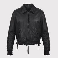 Skin Jacket(VEGETABLE TANNING PIG LEATHER)BLACK
