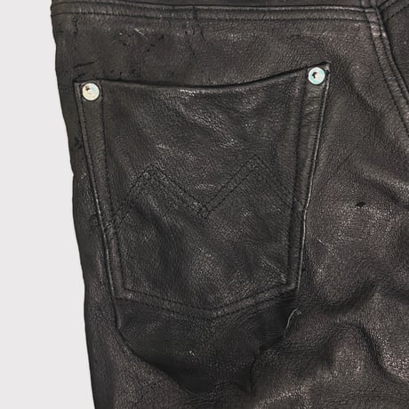Lot.R20601LE Skin Jeans(VEGETABLE TANNING PIG LEATHER)DEADSTOCK BK