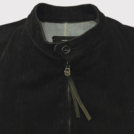 Racing Jacket(VELVET DENIM) BLACK
