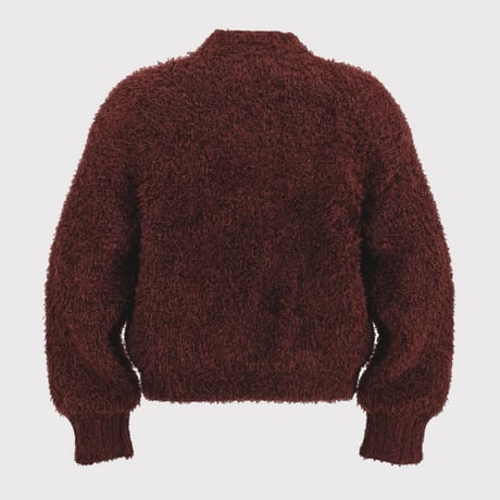 Classic Shaggy Knit Jumper(FUR KNIT) WINE