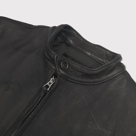 Racing Skin Jacket(VEGETABLE TANNING PIG LEATHER)DEADSTOCK BK