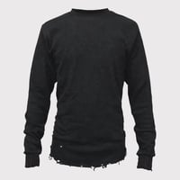 Combat Long Thermal With Damaged(CLASSIC WAFFLE KNIT)BLACK