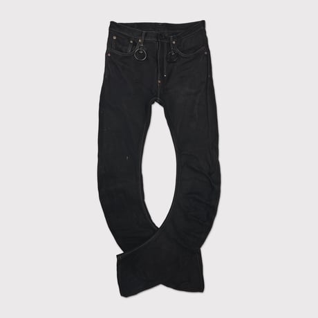 Lot.R20706LE Skin Jeans(VEGETABLE TANNING PIG LEATHER)BLACK