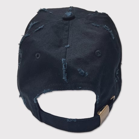 Bootleg Distressed Cross Cap With DAMAGED(CLASSIC TIWLL)WASHED BLACK