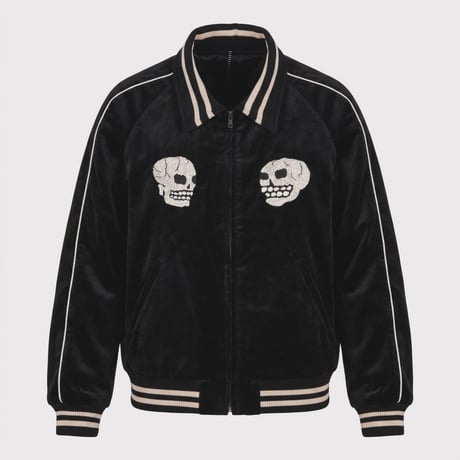 x A PUZZLING HOME Souvenir Racing Jacket(TWO FACE) BLACK