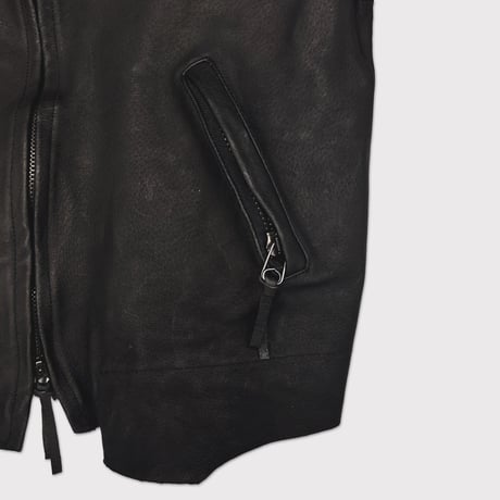 Skin Jacket(VEGETABLE TANNING PIG LEATHER)DEADSTOCK BK