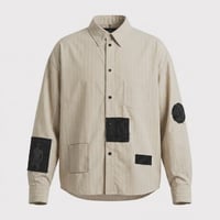 Bootleg Stripe Shirts With Patched(MIN) SAND