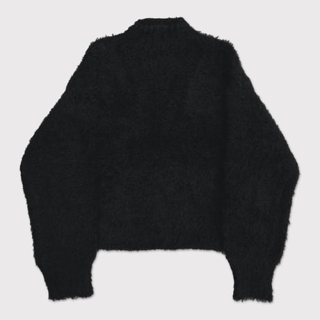Classic Shaggy Knit Jumper(FUR KNIT) BLACK