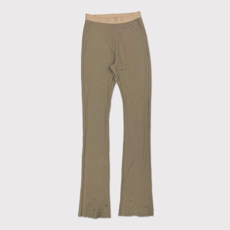 Flare Leggings With Damaged(CLASSIC WAFFLE KNIT)SAND