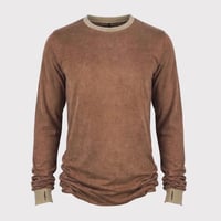 Aged Combat Long Sleeve(DYED AND WASHED JERSEY)DUST ROSE