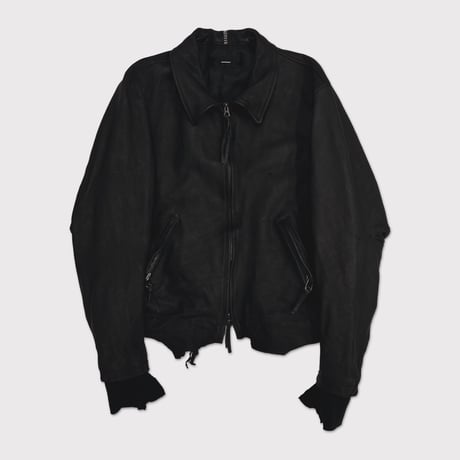 Skin Jacket(VEGETABLE TANNING PIG LEATHER)DEADSTOCK BK