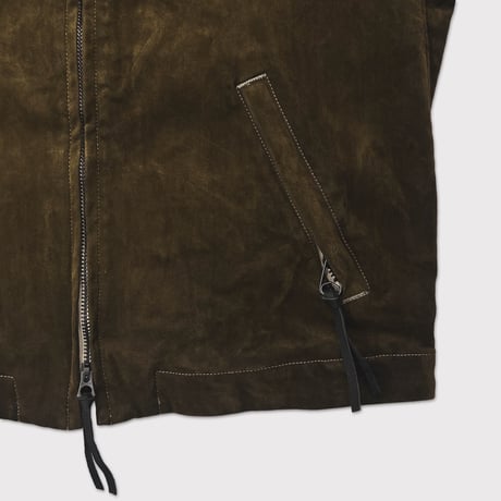 Racing Jacket(VELVET DENIM) MOSS