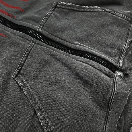 Bootleg Zip Up Hoodie With Damaged(ERROR S)