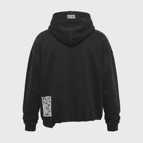 Bootleg Zip Up Hoodie With Patched(MIN) 5YEARS BLACK