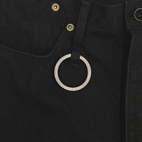 Cut OFF Heavy Wide Short Jeans(AGED CANVAS) BLACK