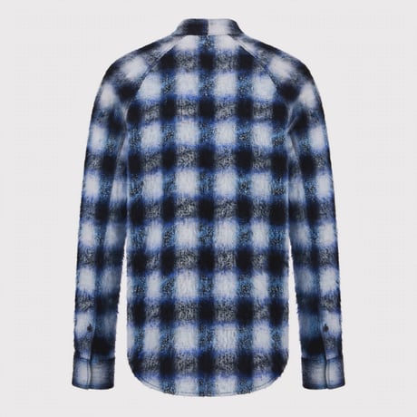 Shaggy Ombre Ribbon Shirt(DRUNK) BLUE