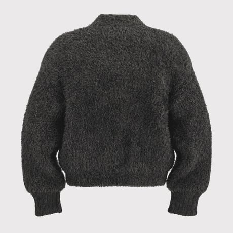 Classic Shaggy Knit Jumper(FUR KNIT) CHARCOAL