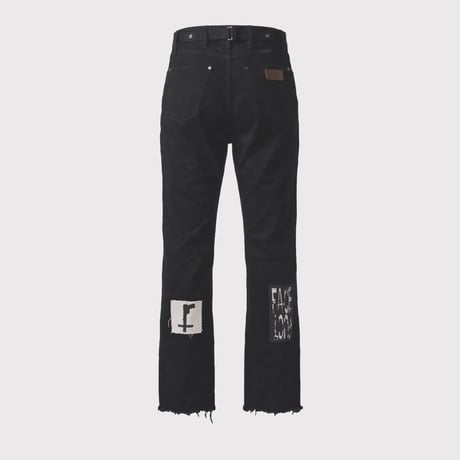 Twist Seam Lot.20617 With Patched(MIN) BLACK