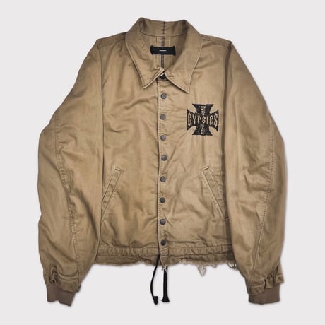 Bootleg Cut Off Coach Jacket(WEST SIDE GYPSIES)SAND