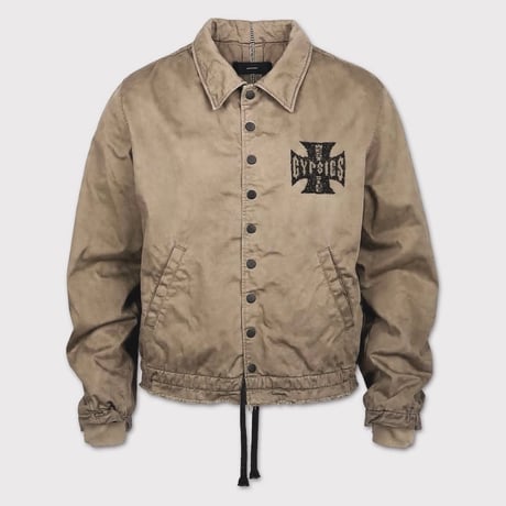 Bootleg Cut Off Coach Jacket(WEST SIDE GYPSIES)SAND