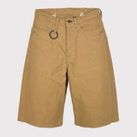 Cut OFF Heavy Wide Short Jeans(AGED CANVAS) TOBACCO