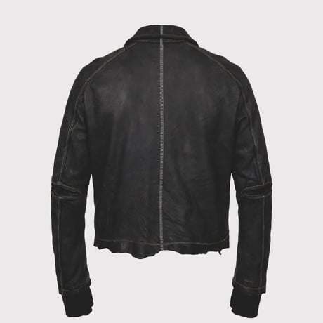 Skin Jacket(VEGETABLE TANNING PIG LEATHER)BLACK