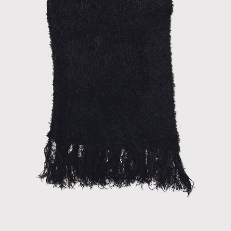 Shaggy Knit Scarf(FUR KNIT) BLACK