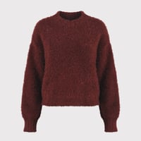 Classic Shaggy Knit Jumper(FUR KNIT) WINE
